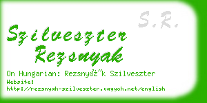 szilveszter rezsnyak business card